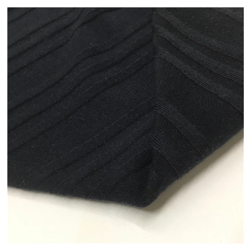 Повседневная трикотажная ткань в рубчик, однотонная полосатая Полиэстеровая ткань из вискозы для платья