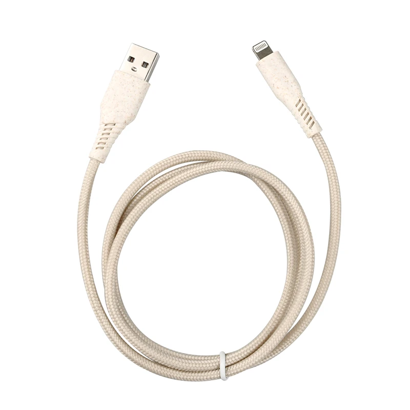 Fast charge Quick Transmission wheat straw fiber Material Cables Biodegradable USB Data Cable