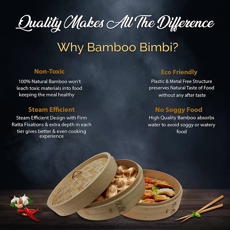 Квадратный Бамбуковый отпариватель Dim Sum, набор из 14 дюймов