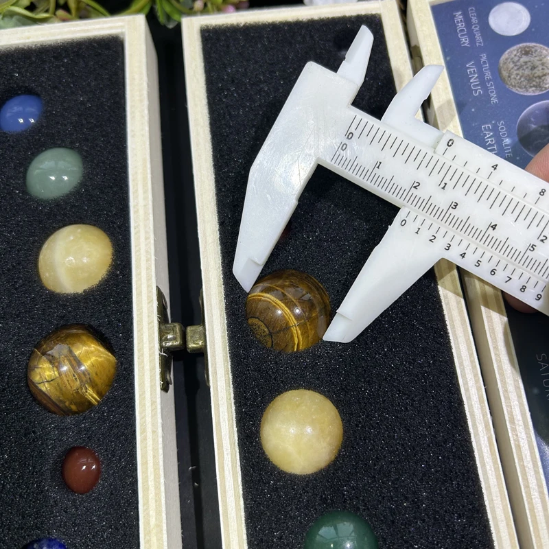 Hot Selling Nine Planets Box Healing Energy Crystal Spheres Balls For Meditation