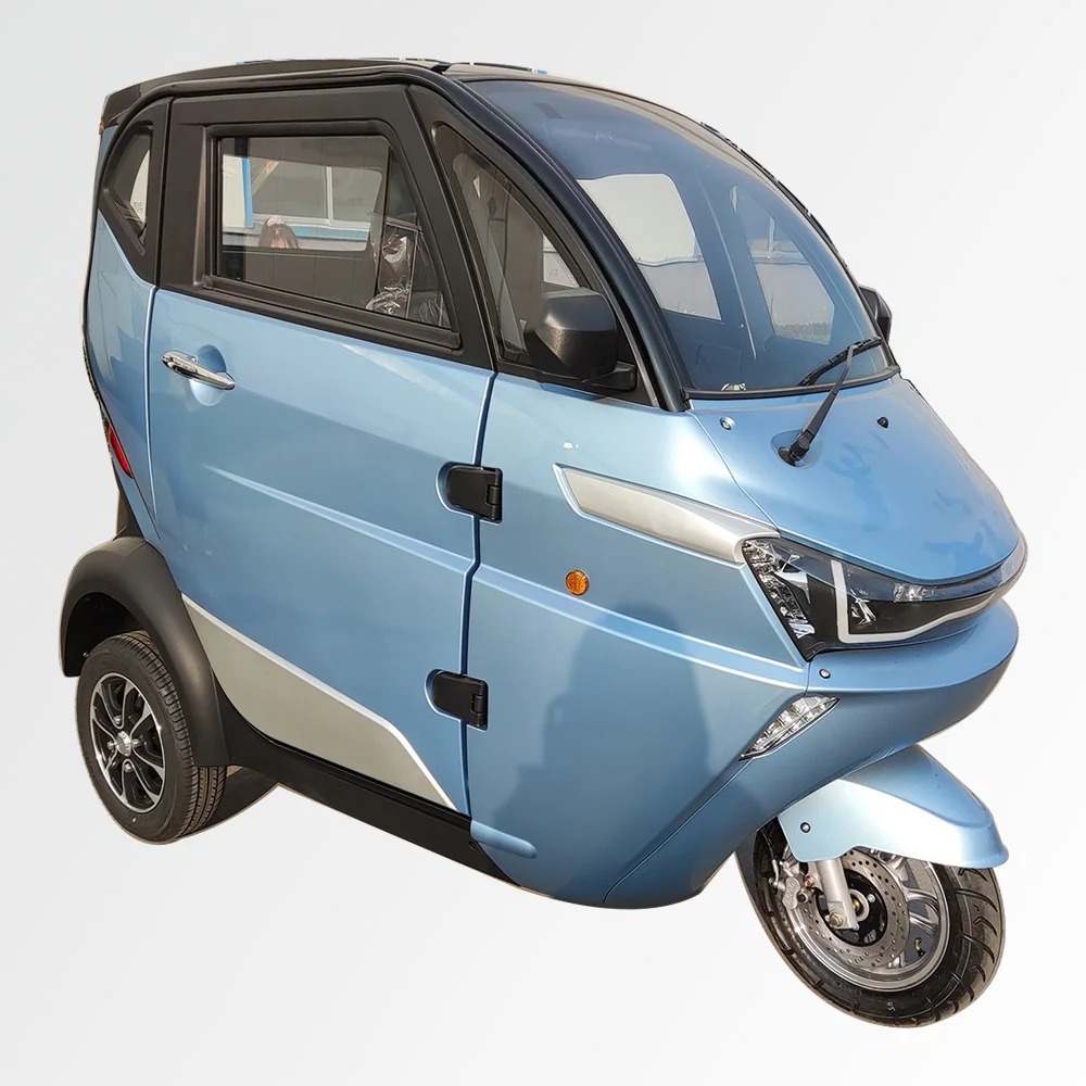 cargo custom family use battery powered luxury enclosed cabin passenger adult tricycle electric 3 wheel motorcycle for sale