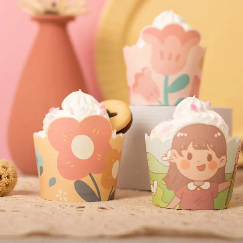 Cupcake Liner With Personal Liner Customized Logo Printing Baking Cupcake Liner Top-rated Paper Cupcake