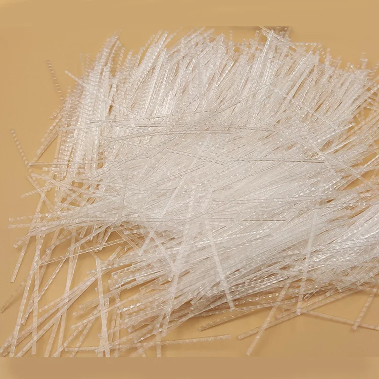 White Polypropylene Crude Fiber Concrete Reinforcing Fibers Synthetic Short Cut Fibre Reinforced Material