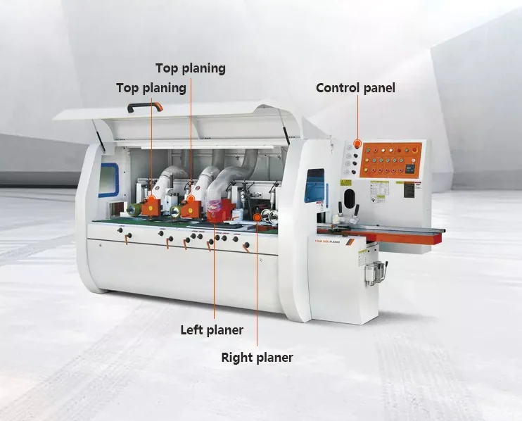NEWEEK industrial Wood Planer Price 4 side moulder 4 sided planer 6 spindle