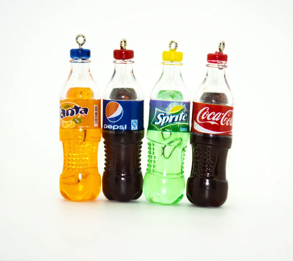 2022 Wholesale Mini Beverage Bottle Keychain Pendant Wholesale Simulation Carbonated Drink Bottled Keyring