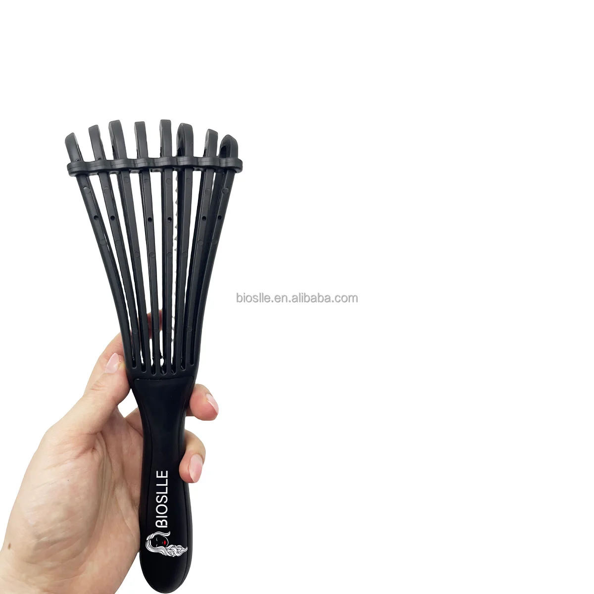 Wholesale Plastic Octopus Eight Rows Black Hair Detangler Brush For Woman Scalp Care Custom Logo Pink Detangling Brushes
