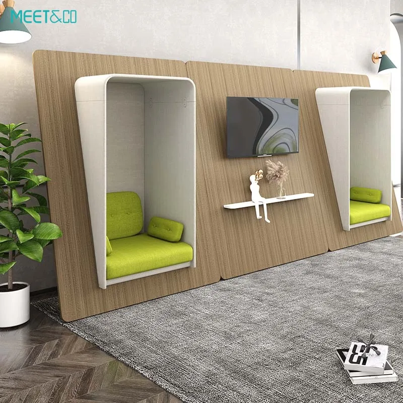 Office furniture library sofa booth leisure chatting seating wholesale privacy meeting pods office meeting sofa