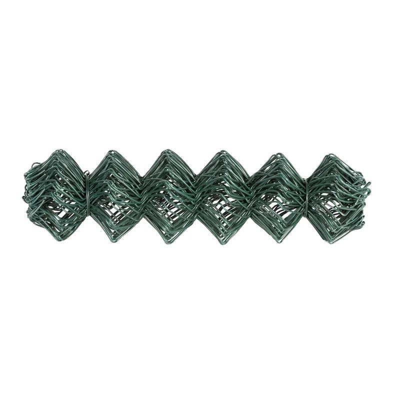 Wholesale Green Pvc Coated Vinyl Chain Link Fabric Farm Yard Fence 6ft 7ft 8ft Galvanized Diamond Cyclone Wire Fencing Roll