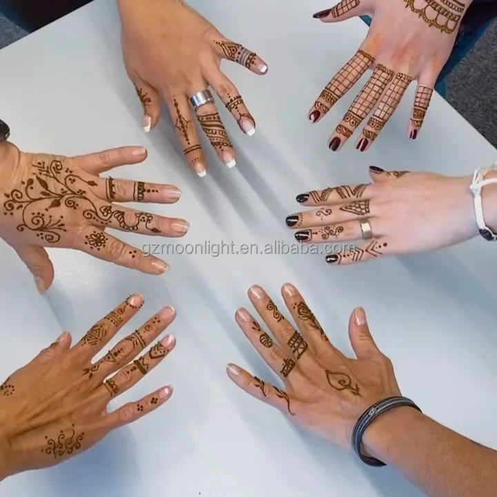 2023 Exquisite India Design Artfull Hand Henna Tattoo Stencils Henna Tattoo Stencils