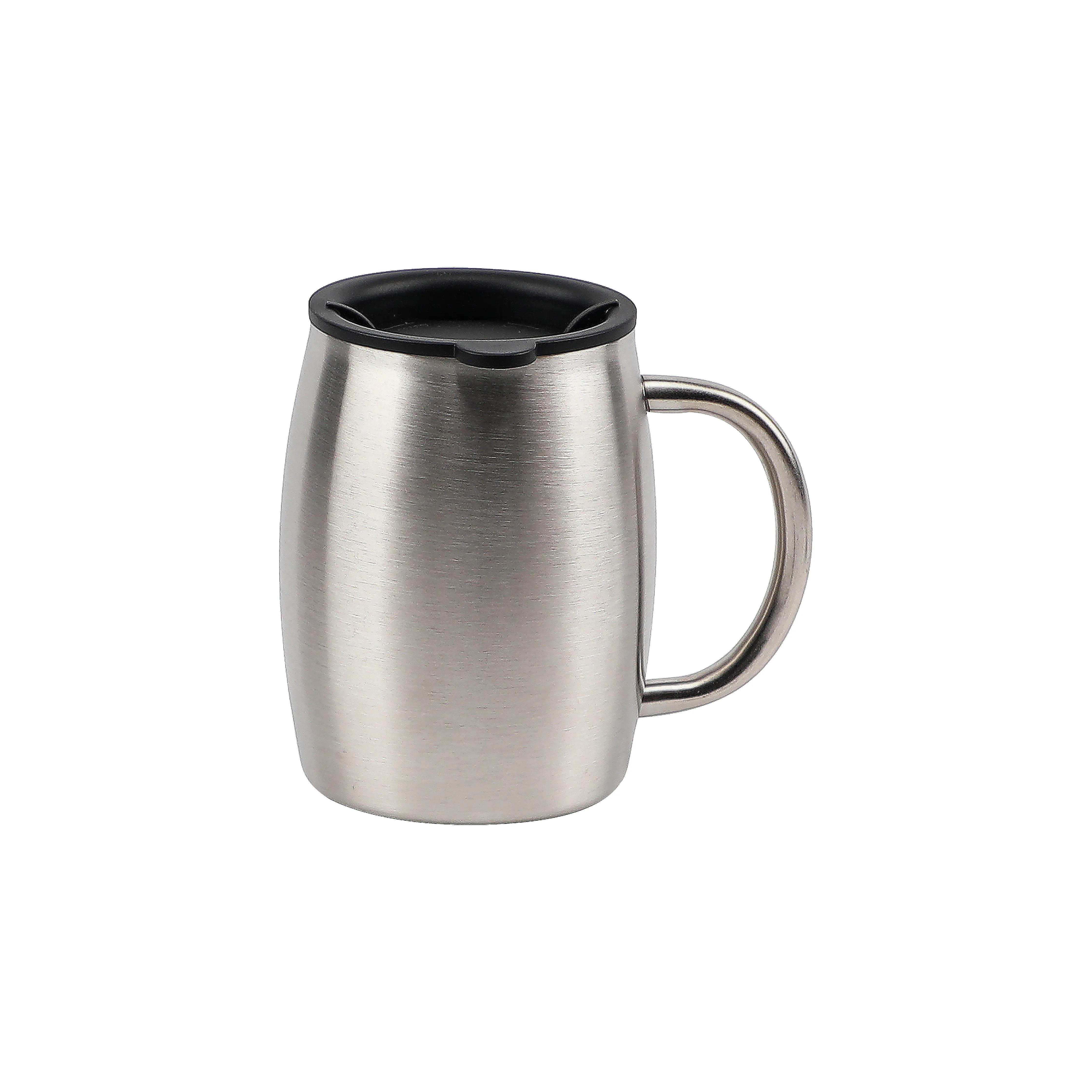 
Stainless steel coffee mug 14oz Double wall Insulated vacuum Barrel Tumbler with handle 
