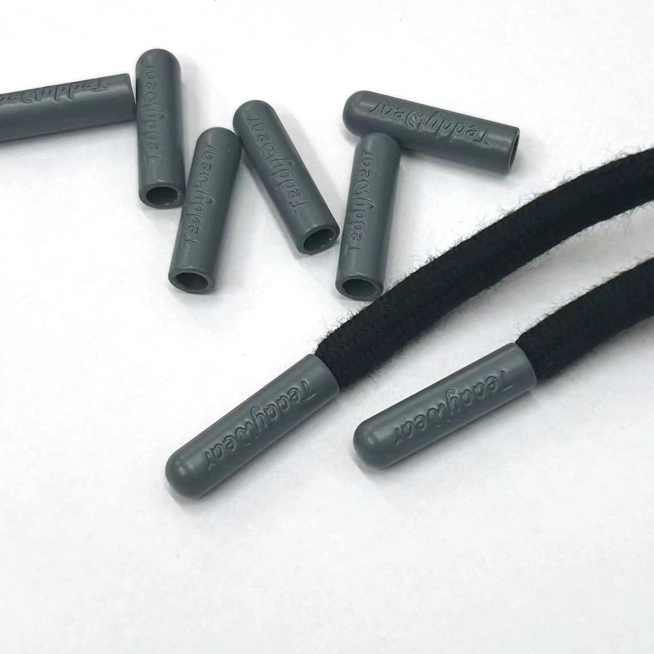 Custom engraved logo Metal Aglet high quality hoodie pull rope tips Metal rope tips Metal tip Aglets