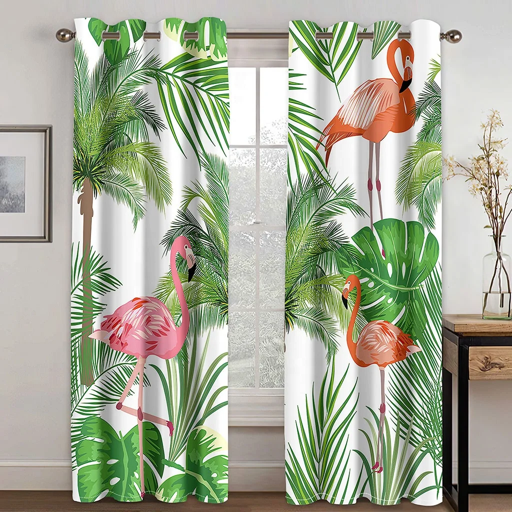 Amazon hot sale cortinas para sala living room curtain cloth European luxury style Green Leaves design curtain window curtains