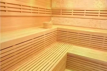 Solid wood 4-6 people indoor Double bench heating sauna rooms wet steam traditional sauna