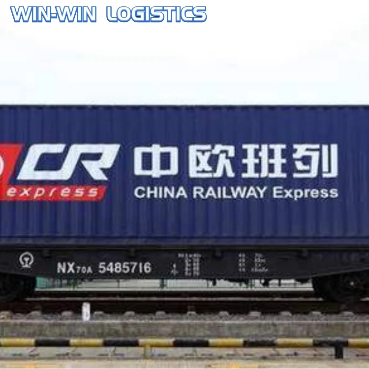 Transport container from china to germany poland europe netherlands uk freight 40ft train cheap fast railway shipping cost