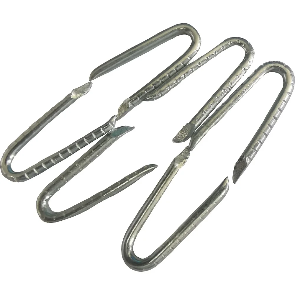 Best Choice Barbed U Shape Iron Wire Nail Common Diamond Sharp U Type Nail with Different Size