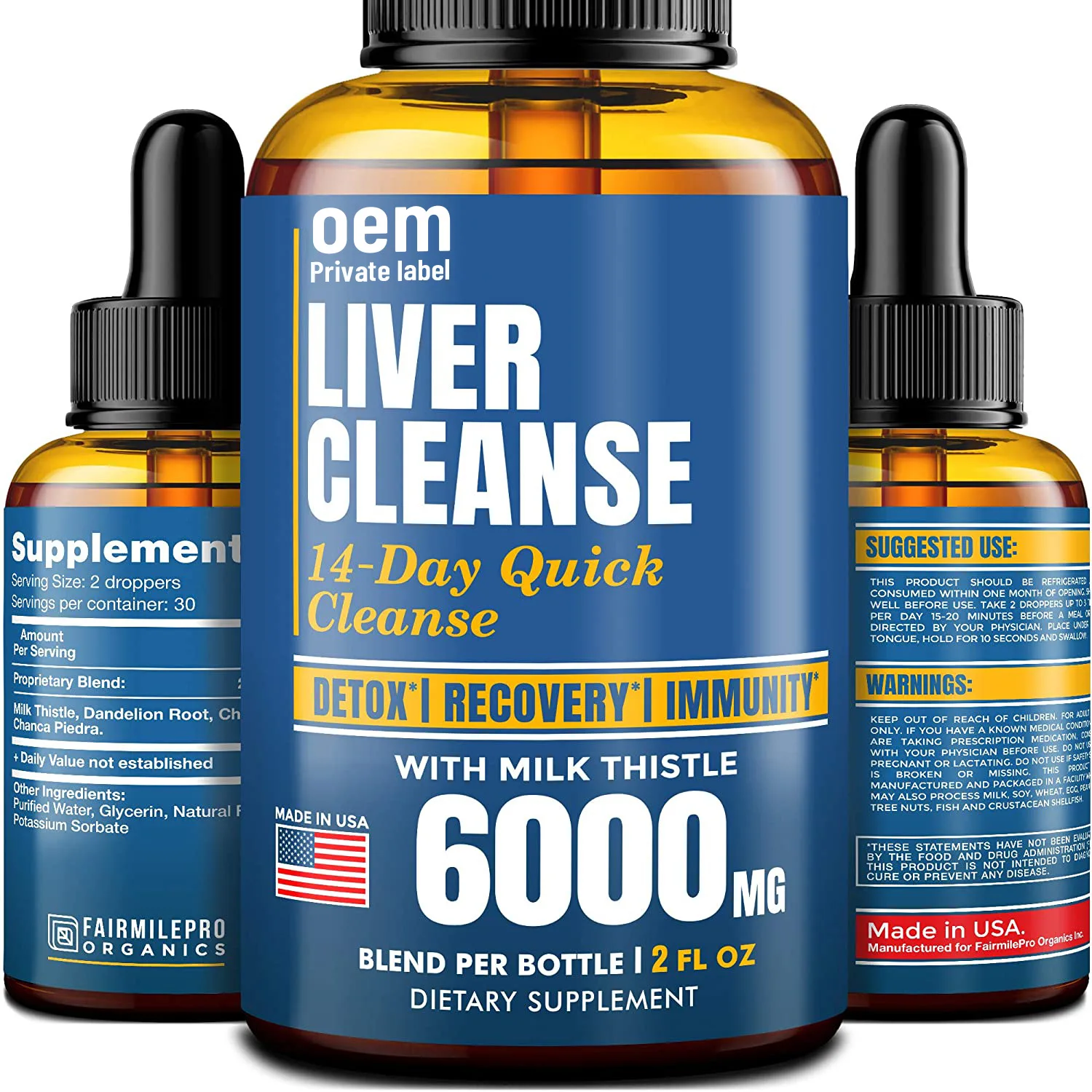 Natural Herbal Liquid Formula for Cleansing Repair & Health Liver Detox Cleanse Liquid Drops