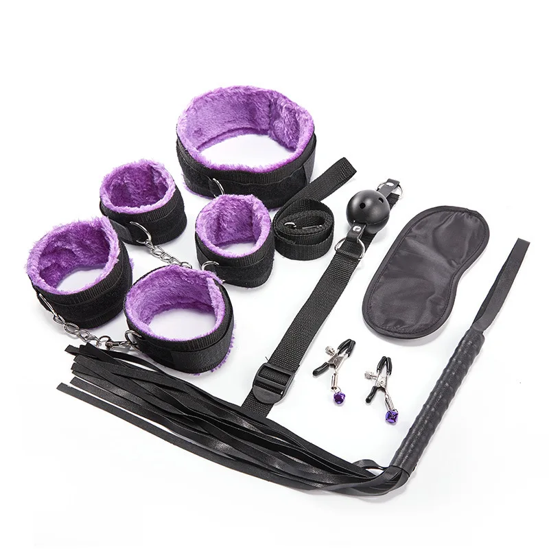 Black wolf High Quality 10 pcs sm Bondage restraints set for woman
