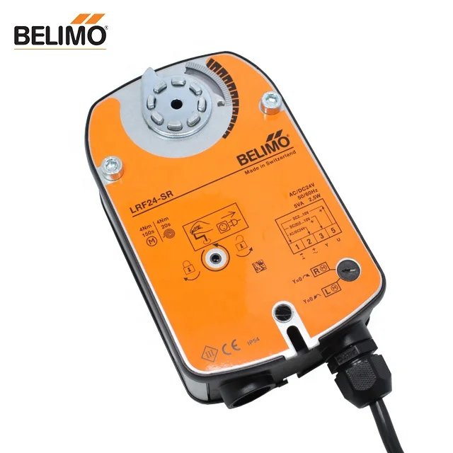 BELIMO LRF24-SR Rotary actuator fail-safe NC 4 Nm AC/DC 24 V Open/close 75 s IP54 in stock swiss original override switch