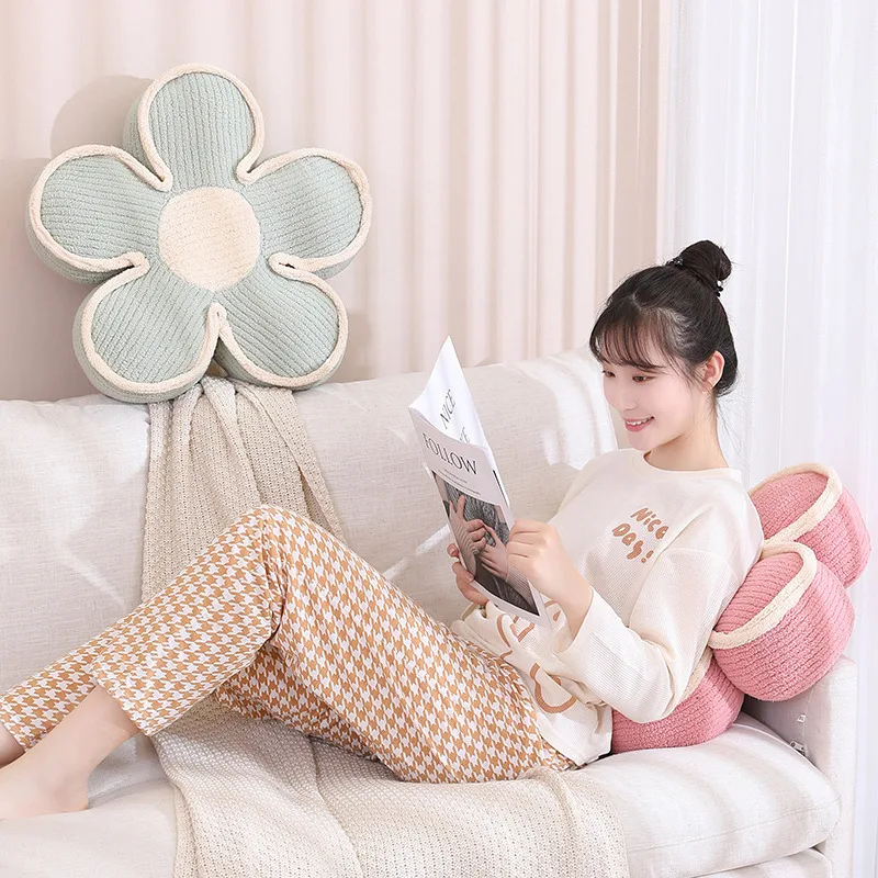 Floral Throw Pillow Nordic Home Cushion Sofa Decor Flower Shaped Pillow Comfortable Seat Plush Toy Cushion Gift