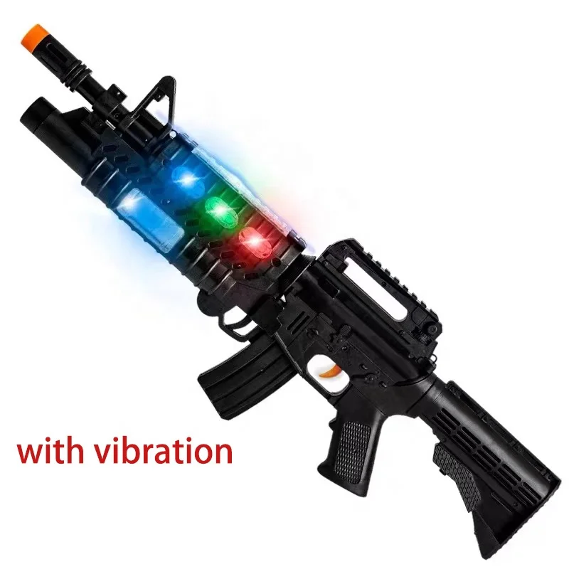 Children acousto-optic toy gun with vibration simulation electric submachine gun model
