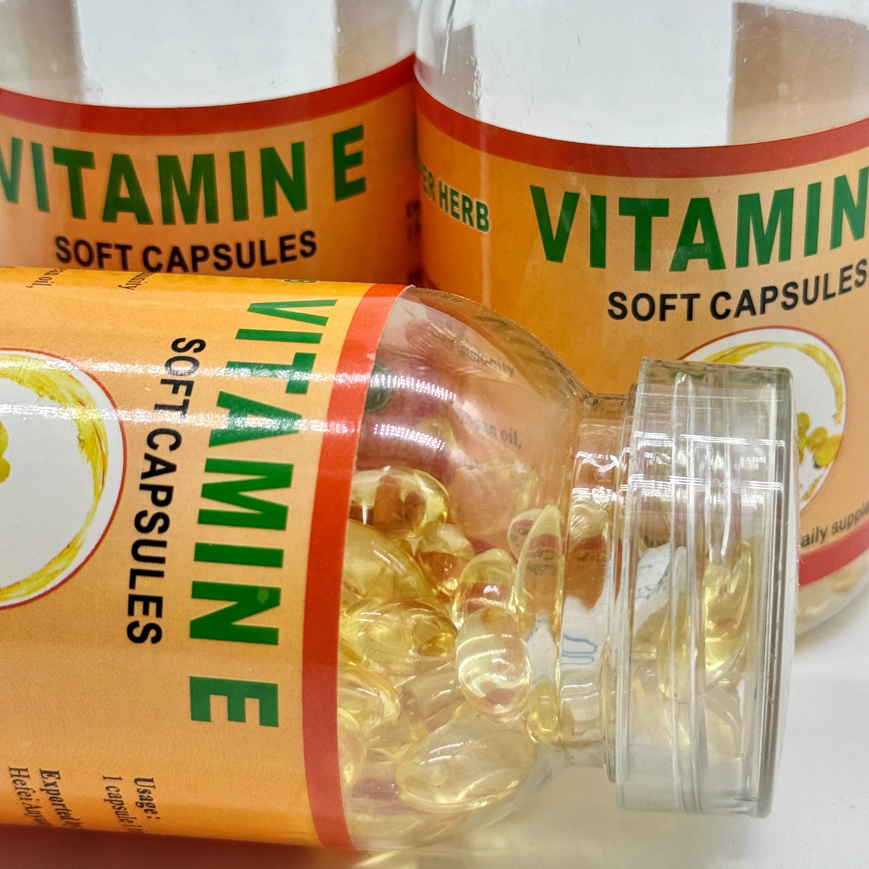 OEM Private Label VITAMIN E Softgel Capsule Dietary Supplement Vitamin E Soft Capsules