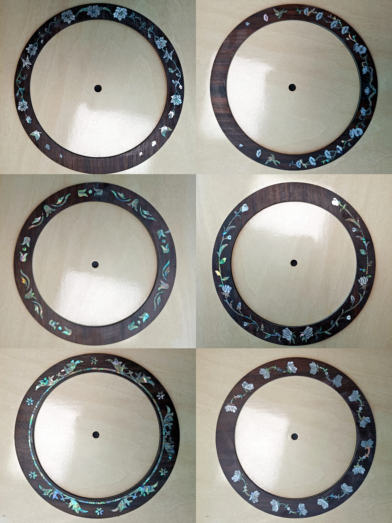 various natural wood Guitar Rosste&Sound hole Shell & wood and acrylic inlay Source Musical instrument accessories manufacturer