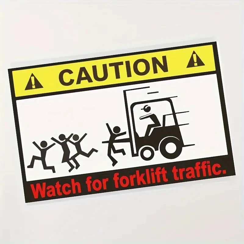 Interesting Stickers Warning Sign Car Decal Forklift Operation Stickers