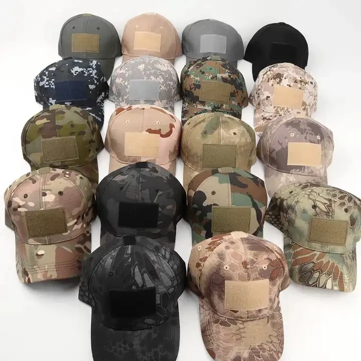 Wholesale Camouflage Hunting Baseball Cap With Victoro Patch Cotton Sport Caps