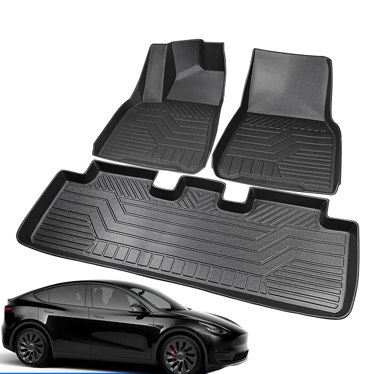Hot Selling 5D TPE Anti-Slip Waterproof Floor Liners For Tesla Model Y Floor Mats