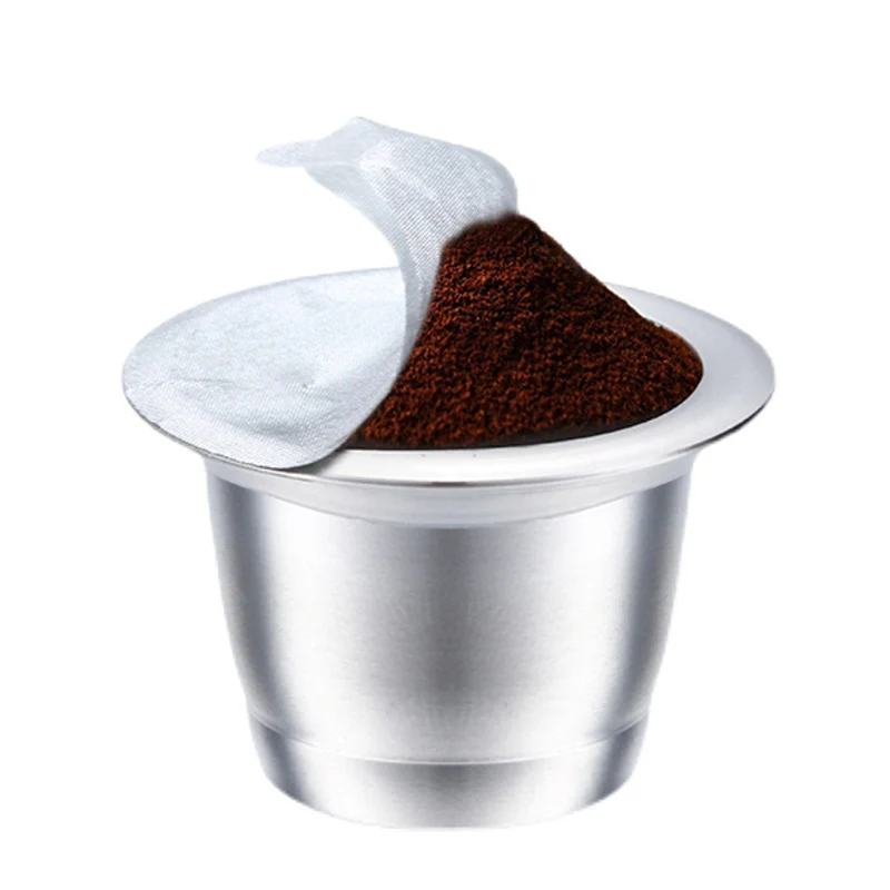portable stainless steel coffee capsule aluminum foil reusable capsules for coffee