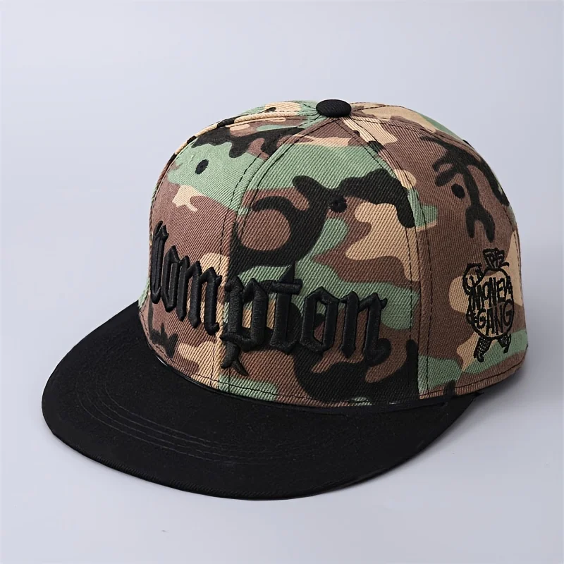 JX Unisex Flat Brim Hip-hop Baseball Cap, Letter Embroidery Baseball Hat, Outdoor Peaked Hat For Daily Life