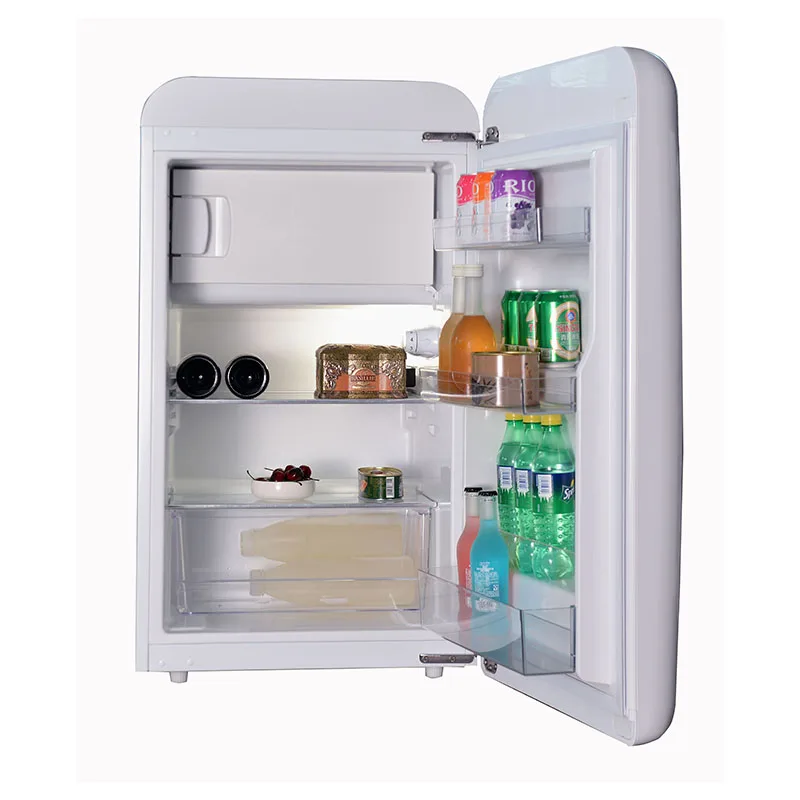 New designed retro style refrigeration small refrigerator fridges and deep freezers refrigerator 124L Cheese white
