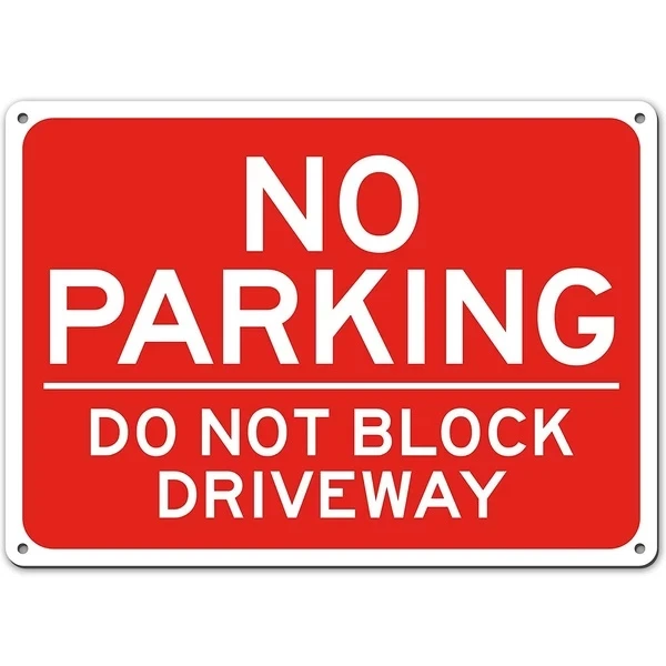 Reflective No Parking Sign Fire Line Aluminum Traffic Road Warning Signs Items for Safety