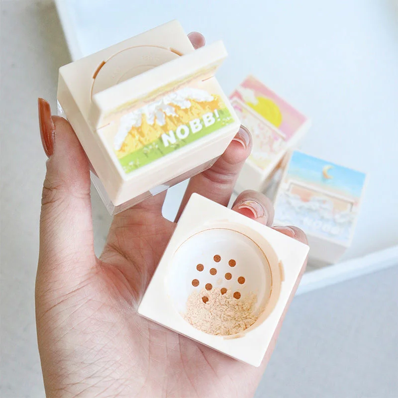 NOBB private label oil control lasting and sweat-proof concealer oil painting small sugar cube oil painting small loose powder