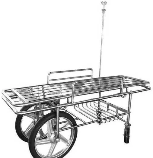 Носилки из нержавеющей стали тележка с четырьмя маленькими колесами