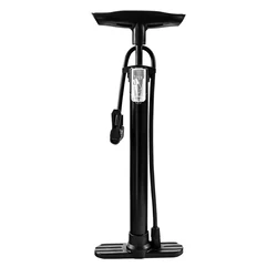 Bike foot pump multifunction mtb pressure gauge pump bicycle air pump with adapter valve