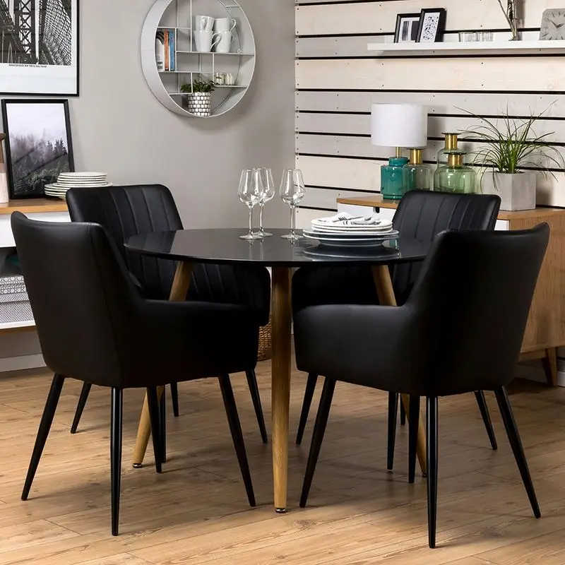 
Wooden Round Dining Room Tables and Chairs high quality Dining room Set 