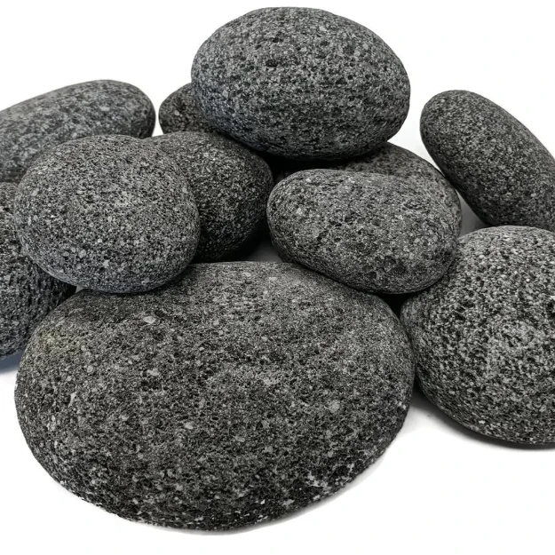 Cheap Wholesale Natural Black Tumbled  Round Lava Rock Beads For Firepit  Lava Stone Ball For Decoration