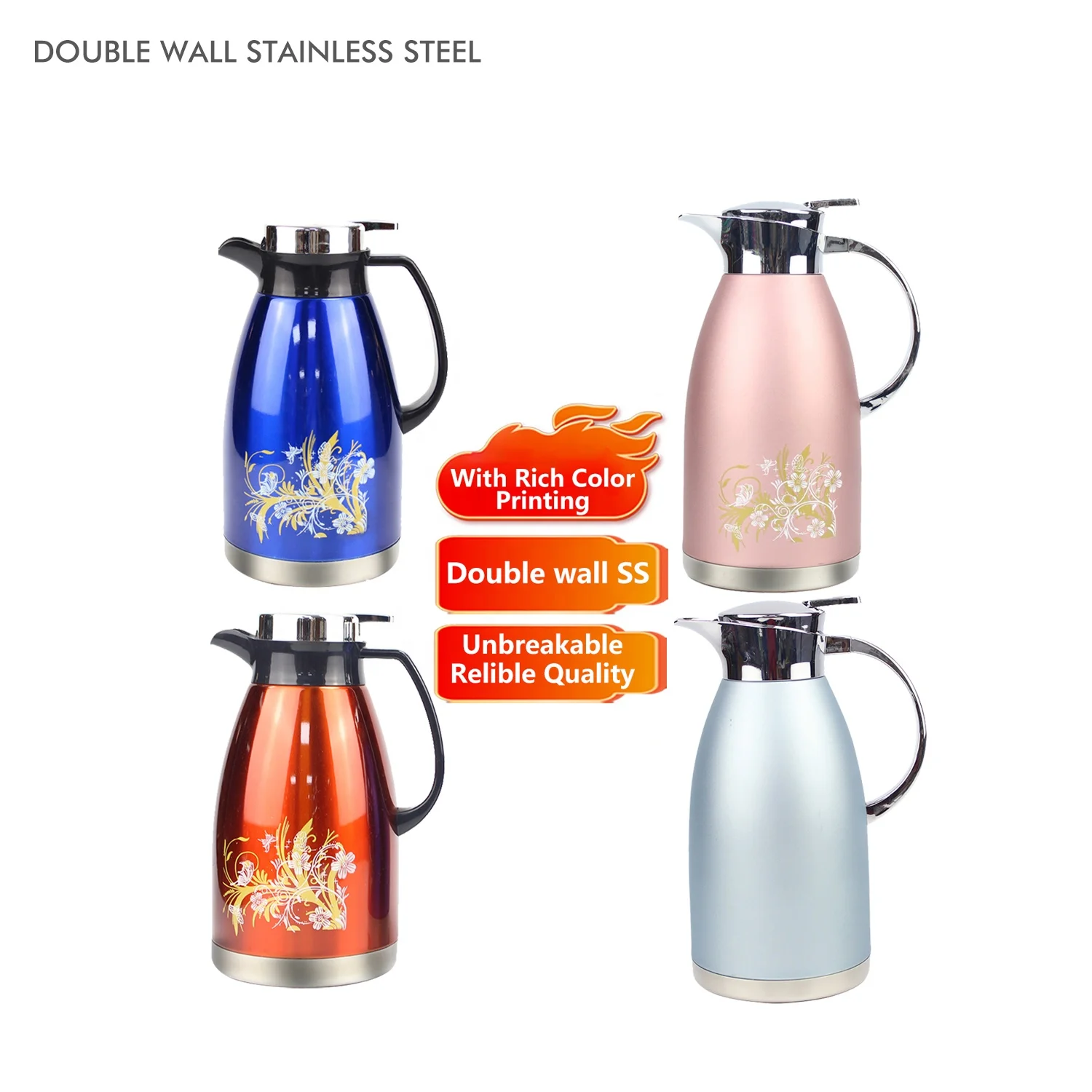 WUJO arab arabic 24 Hours hot water thermos thermal insulated double wall stainless steel vacuum flask