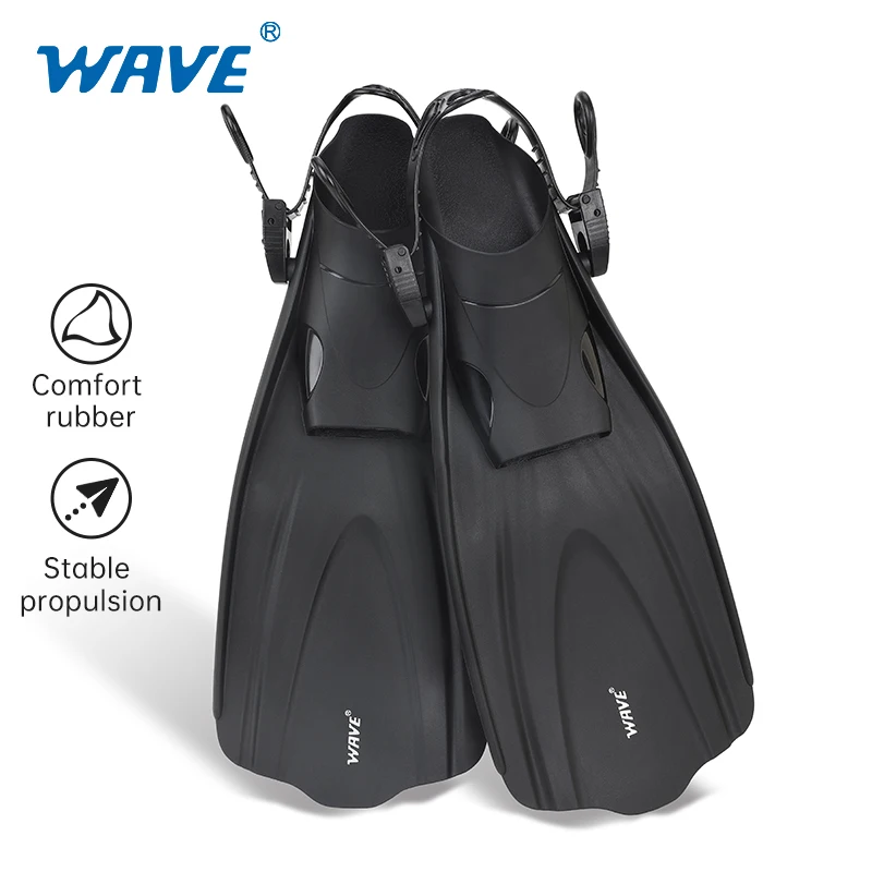 WAVE scuba diving fins snorkeling flipper freediving silicone/tpr fins open heel surf surfboard tpr fin