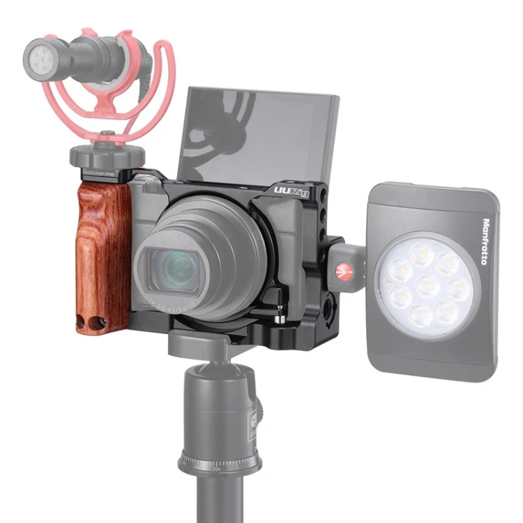  Ulanzi UURig C-RX100 VII камера Vlogging клетка с деревянной ручкой Ручка для RX100 M7