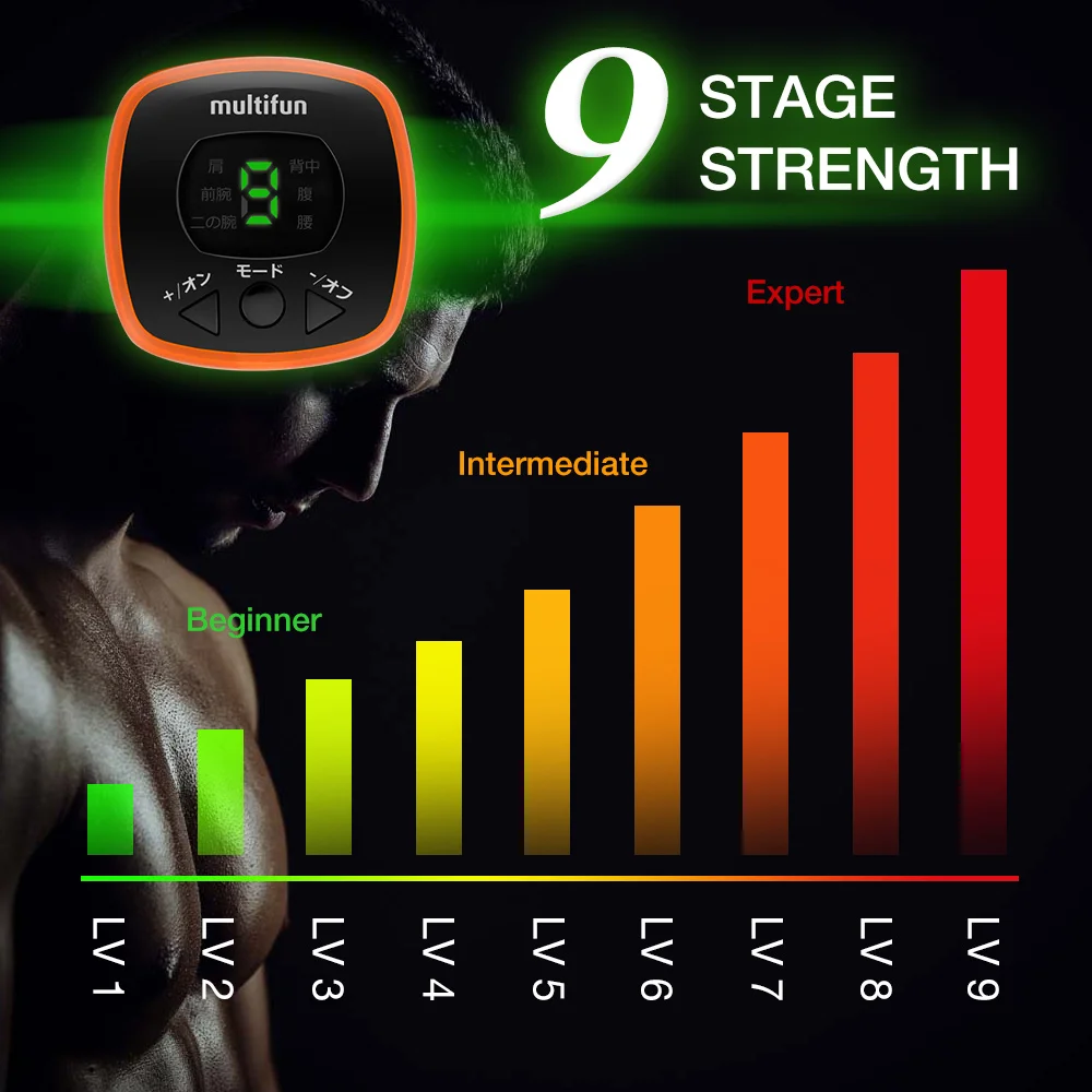 
Fitness Body Sport ABS Electrical Muscle Stimulator Portable Electro Muscale Stimulation Toner 