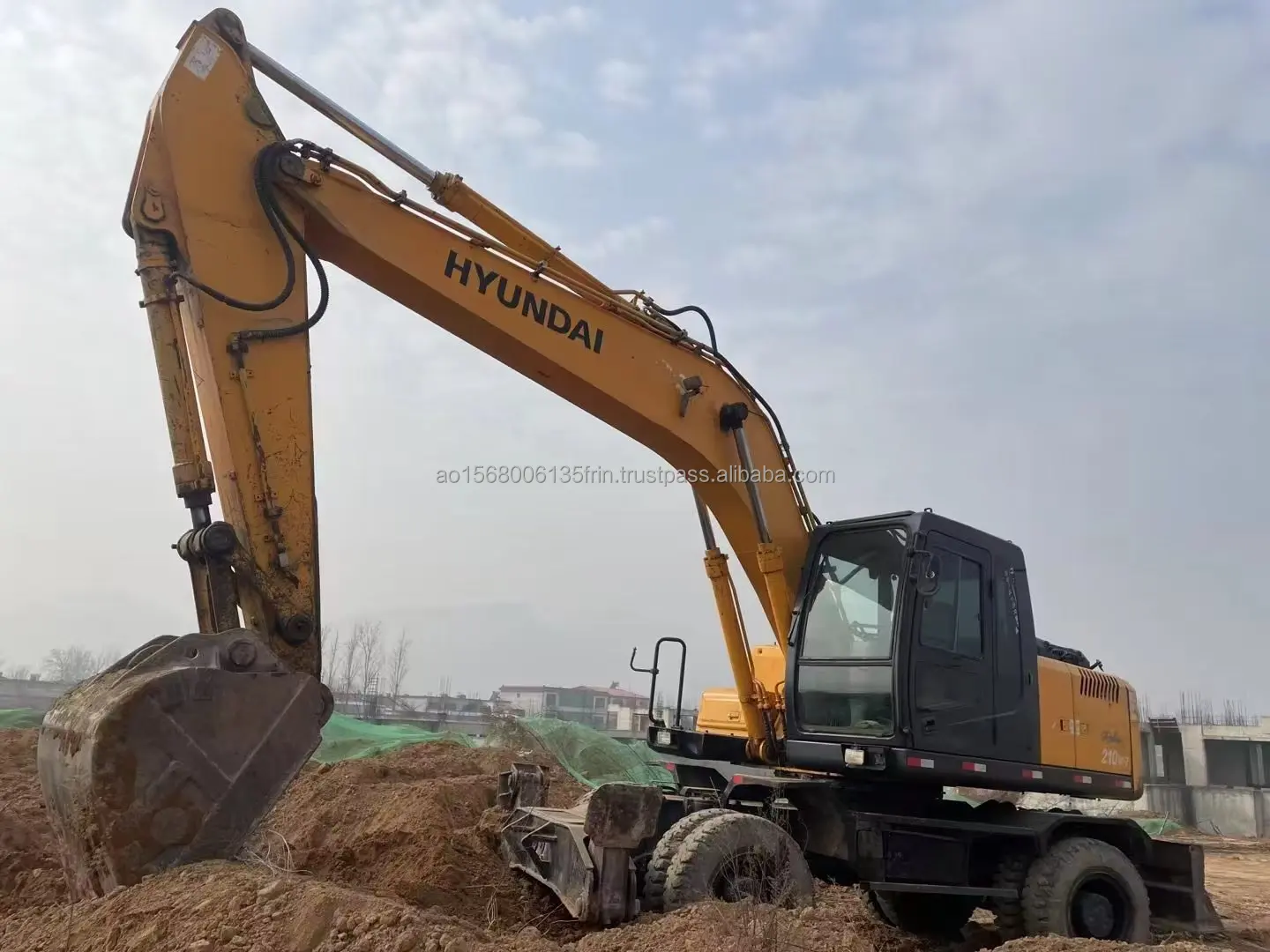 90% новая Оригинальная машина для колесного экскаватора hyundai 210w-7 хорошее строительное оборудование Лидер продаж