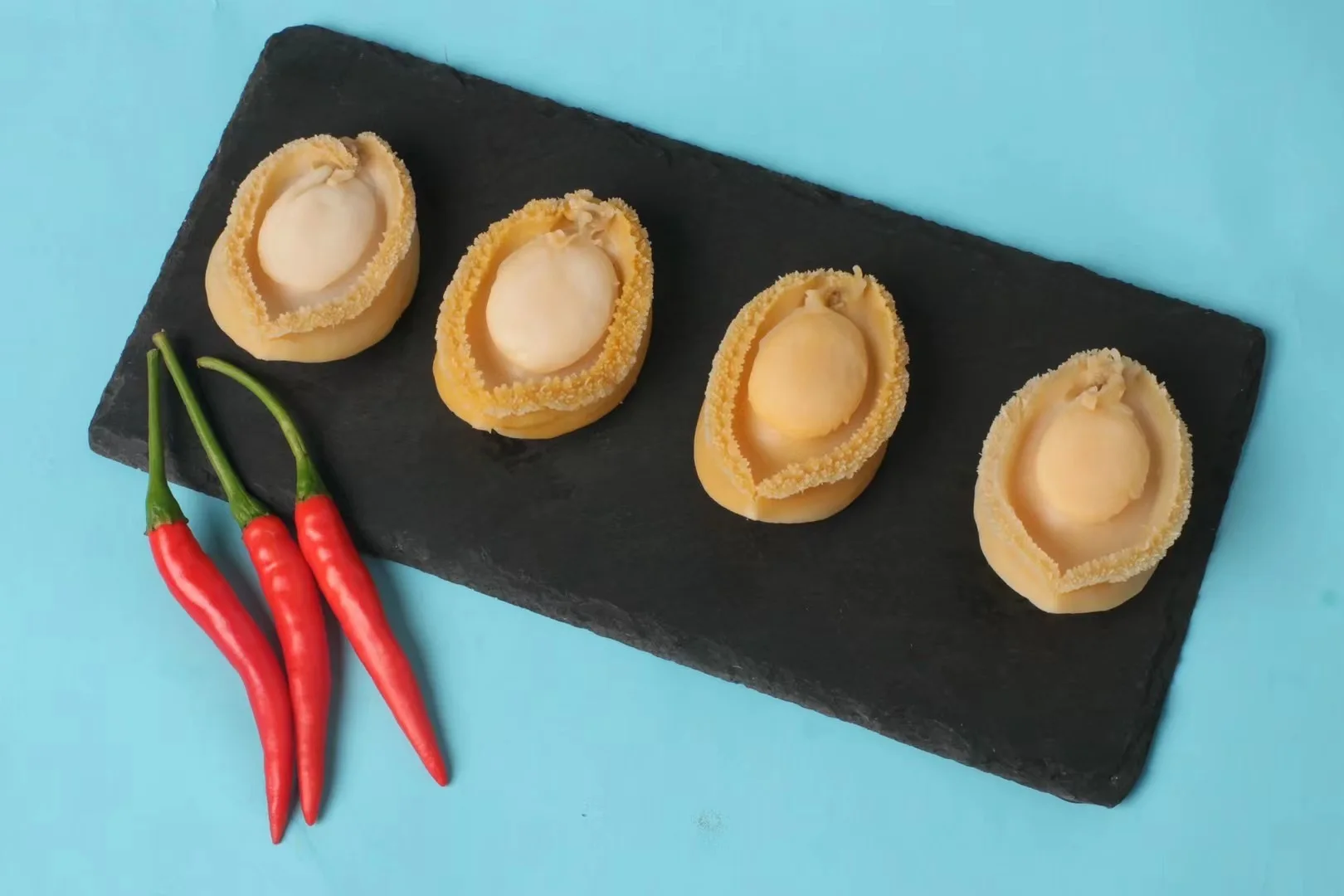 
Frozen cooked abalone in shell gutted and cleaned farmed dired abalone 