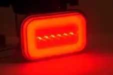 10V-30V Waterproof IP65 Screw Base Multi Function Off-Road Vehicle Hazard Warning 6 Inch Round LED Truck Light Trailer Light