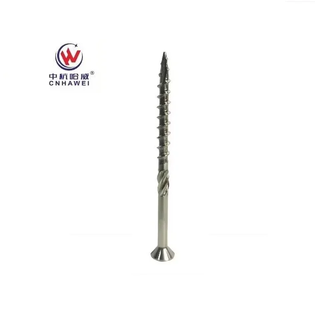 Type 17 Flat Head Driver Wood Decking Countersunk Torx Screw  Slotted Stainless Steel DIN7505