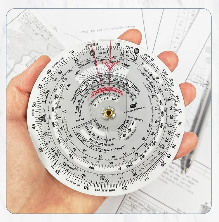 CYA aviation supplies Micro Pocket Size Circular E6B Flight Computer Includes vinyl protective case E6B-R2