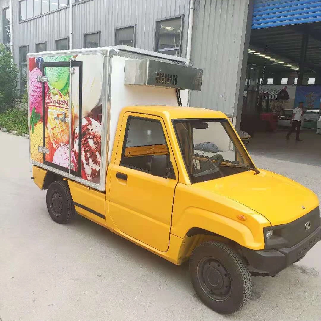 Electric truck with DC Refeer Container Freezer Box