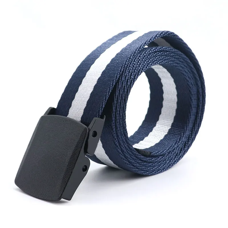 38mm Custom Men Nylon Webbing Belt with Plastic Buckle