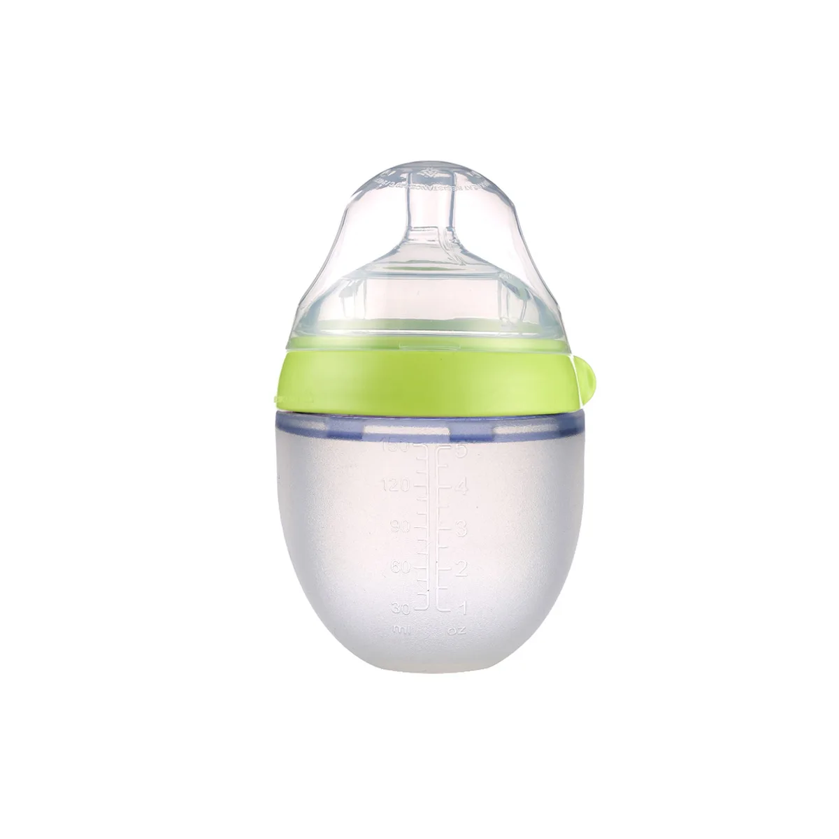 custom Bpa Free 100% Food Grade Baby Silicone Milk Feeding Baby Bottle Milk Nipple Feeder Set 3 In 1 Silicone Baby Bottles